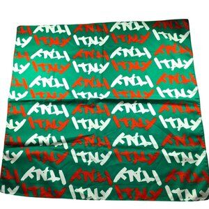Italy bandana Green Red White Pattern scarf